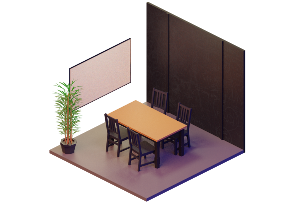 3D Model representation of our Member's-only Meeting Room