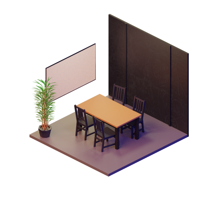 3D Model representation of our Members-only Meeting Room